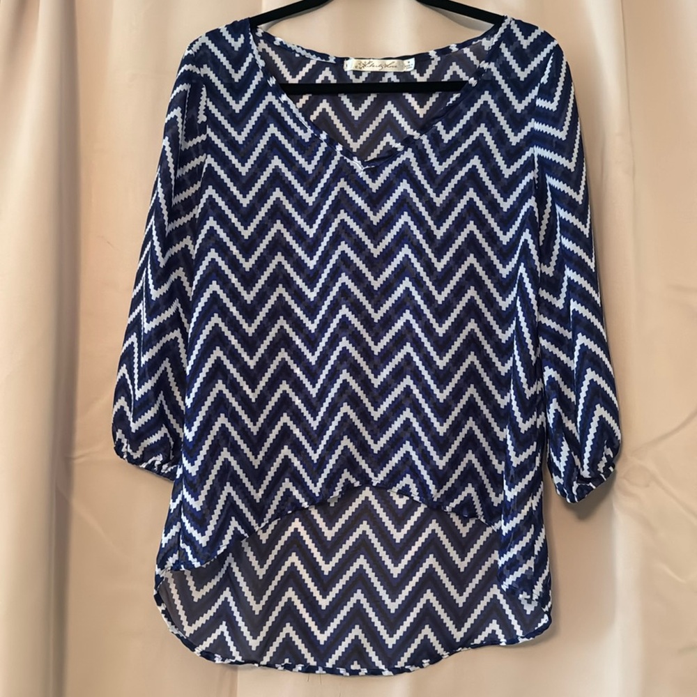 Liberty Love Black and White Graphic Blouse